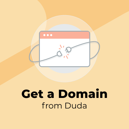 Purchase a custom domain right from Duda