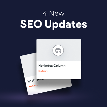 A blue background with the words 4 new seo updates