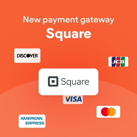 an advertisement for a new payment gateway called square