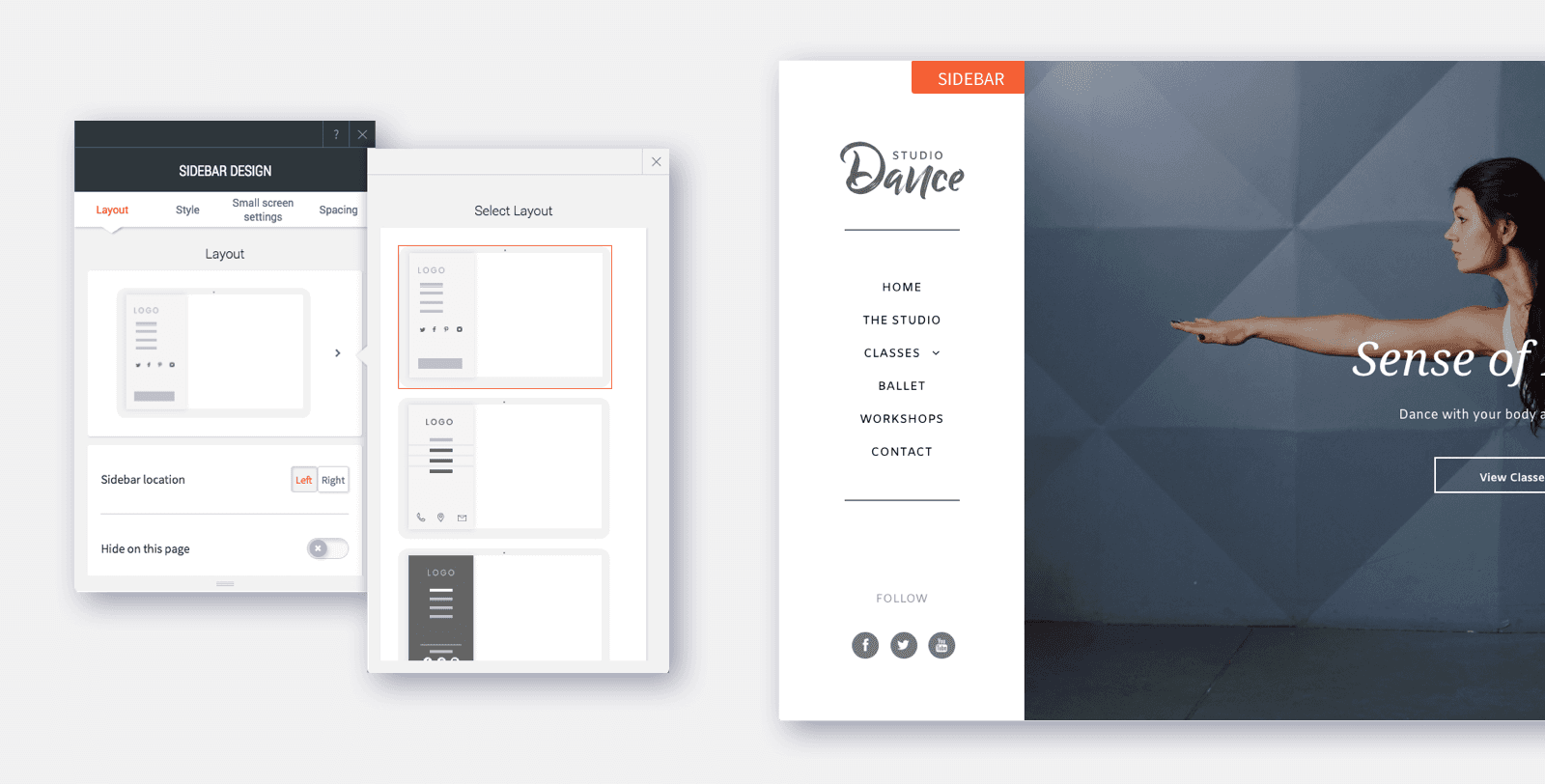 New Sidebar Layout for Desktop Sites